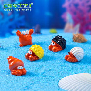 Los nuevos productos transfronterizos de Chenjuns incluyen bonitas figuritas de cangrejo ermitaño, accesorios decorativos de paisaje marino Diy y Micro-<span class=keywords><strong>La</strong></span> - Product Image 3