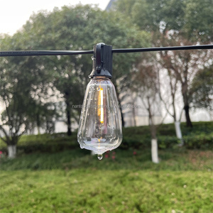 Cadena de luces <span class=keywords><strong>LED</strong></span> E12 ST38 enchufe de la UE 10M 20 luces 220V IP44 al aire libre Camping boda evento Cadena de luces decorativas - Product Image 5