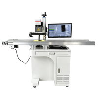 Machine de marquage laser à fibre optique CCD avec convoyeur automatique et positionnement visuel pour métal et plastique