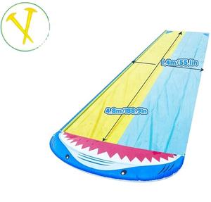 Toboggan gonflable pour enfants adultes course <span class=keywords><strong>de</strong></span> jardin toboggans simples <span class=keywords><strong>tapis</strong></span> été pulvérisation jouets d'<span class=keywords><strong>eau</strong></span> pour jeu d'herbe en plein air - Product Image 2