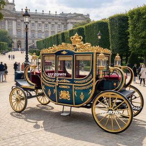 Elegante Carruaje Eléctrico sin Caballos con Pintura Personalizada para Eventos de Boda en Resorts y Uso en Parques de Atracciones - Product Image 1