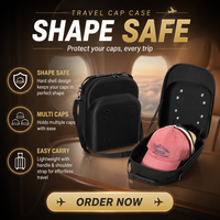 Personnalisation exclusive : Étui de transport portable pour casquette de baseball, design antichoc écologique pour le rangement des accessoires de sport