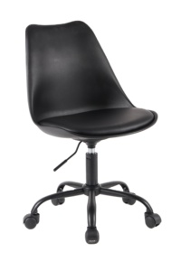 ファッショナブルでモダンなオフィスチェア卸売プラスチックピンクPuレザースイベルチェア100 mmクロームガスリフトハローキティスイベルチェア - Product Image 6