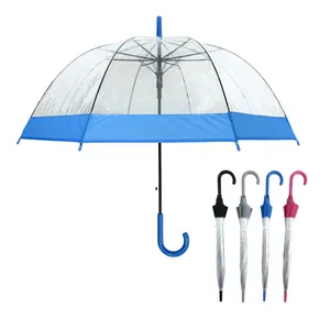 Parapluie à bulles POE clair promotionnel YS-1129 en forme de dôme Parapluie Apollo POE personnalisé transparent à ouverture automatique