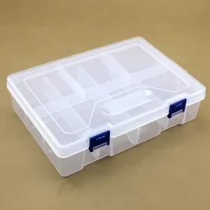 D006 Double-layer 8-grid Pp Transparent Bead Box Sticker Stationery Jewelry Storage Plastic Packing Box