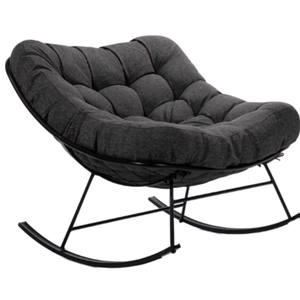 Fauteuil à bascule moderne modulaire inclinable pour adultes avec cadre en métal portable en <span class=keywords><strong>rotin</strong></span> pour une utilisation intérieure/extérieure, <span class=keywords><strong>salon</strong></span> - Product Image 5