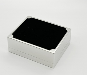 Tùy Chỉnh Engraveable Logo Bạc Mạ Hình Chữ Nhật Đính Hộp Kim Loại Lưu Trữ Đồ Trang Sức Hộp Cho Quà Tặng - Product Image 3