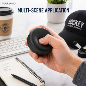 Custom Logo PU Hockey Puck <b>Stress</b> <b>Ball</b> Soft Foam Squeeze Toy for <b>Stress</b> Relief Sports Events Promotional Gift Team Souvenir - Product Image 6
