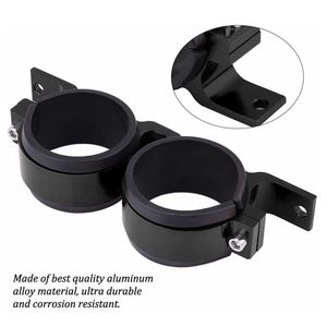 Universal Aluminum Alloy Fuel Pump Clamp Double Hole <b>Bracket</b> 60mm For Retrofit Upgrade Blue - Product Image 3