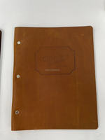 Porte-menu en cuir PU souple A4 vert océan, tailles personnalisables, robuste, avec reliure à vis et bande élastique pour menu de boissons