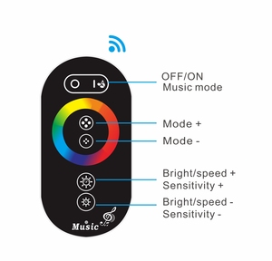 New Arrival âm nhạc điều khiển DC12V 24V RF 6keys cảm ứng điều khiển từ xa Neon Strip RGB dimmers cảm ứng <span class=keywords><strong>Led</strong></span> điều khiển - Product Image 3