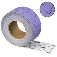 Rouleau de papier abrasif en céramique violet 2-3/4" x 13 yards, grain abrasif 80, pour ponçage automobile, bois et métal