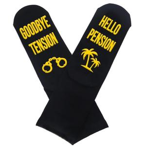 Calcetines Divertidos de Algodón <span class=keywords><strong>para</strong></span> Hombre y Mujer, <span class=keywords><strong>Regalos</strong></span> de Jubilación, ADIÓNDELA LA TENSION, HOLA PENSION - Product Image 3