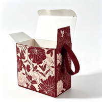 Boîtes à bonbons de mariage pour cadeaux de fête, cadeaux d'entreprise, événements promotionnels, boîte cadeau en papier avec poignée en cuir et logo personnalisé