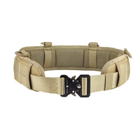 Ceinture de patrouille tactique en nylon rembourrée, robuste, système MOLLE, haute pression, 5 emplacements pour la chasse, le tir et le paintball