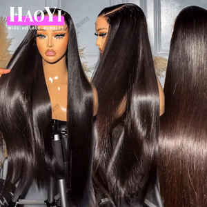 Peluca de Cabello Humano Natural Virgen Indio al por Mayor, Densidad 220%, Peluca Frontal Completa HD 13x6 con Encaje Transparente - Product Image 3