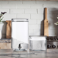 Nouveau Distributeur de Boissons en Verre en Forme de Phare 2025 – Sans BPA, Design Artistique Moderne, Base Unique pour Infusion de Fruits