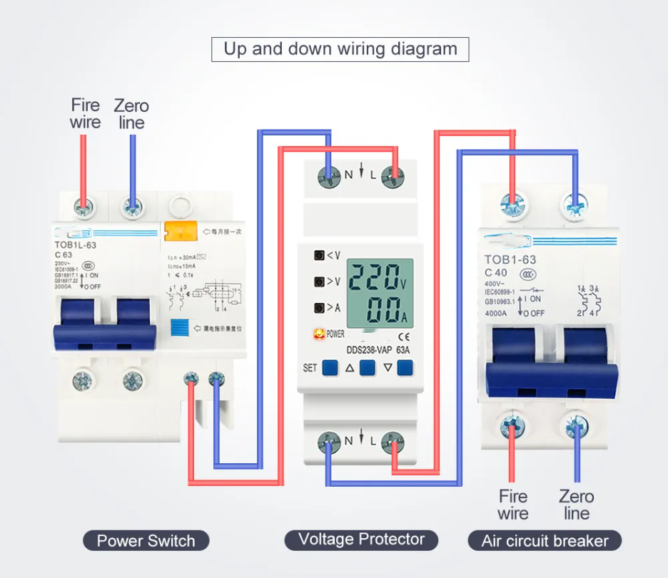 DDS238-VAP Single Phase kWh Meter/Volatge Protector