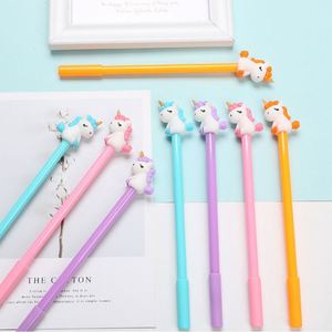 Stylo licorne fantaisie et original avec capuchon coréen Kawaii, encre gel bleue, multicolore, pour fournitures scolaires, étudiants, Kawaii - Product Image 5