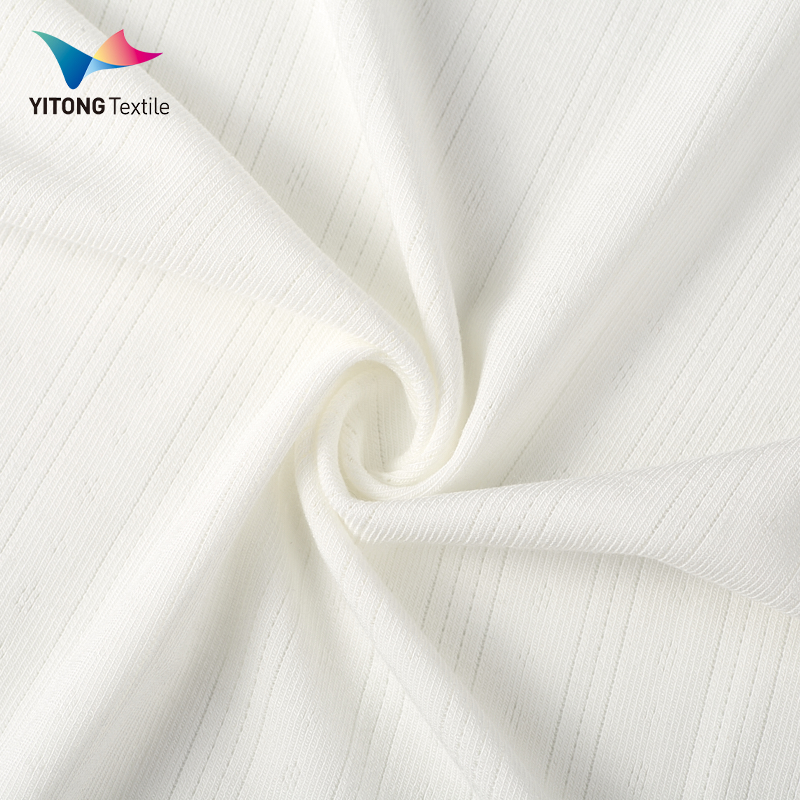 195 GSM Breathable Bamboo Fiber Fabric Jacquard Knit Fabric 90% Bamboo Fiber 10% Spandex Fabric for Loungewear