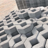 Brique de pavage poreuse en béton à motif traditionnel à huit grilles carrées pour plantation d'herbe, idéale pour les parkings - Vente directe usine