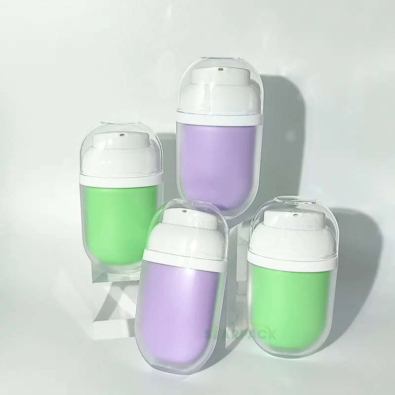 Embalagem de creme de loção cosmética para limpeza de tubos, protetor solar, protetor solar oval, creme BB, tubos de plástico, bomba de plástico PET PP, spray