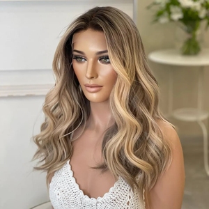 Envío de la gota de longitud media Ash Brown Mix mejor virgen Remy ruso cutícula pelucas delanteras de encaje de cabello humano para mujeres - Product Image 5