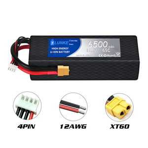 Bateria LiPo de Caixa Rígida Graphene 3S 11.1V 6500mAh 65C com Conector EC5 Deans T para Carro RC, Caminhão, Barco 102050 - Product Image 2