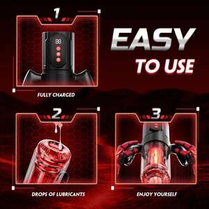 Godet de masturbation masculin automatique, entièrement étanche, vibrant, en TPE, avec fonctions de léchage, de succion et de poussée télescopique, pour hommes - Product Image 4