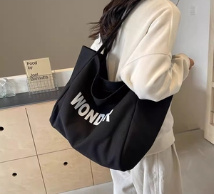 Bon prix Sacs à provisions réutilisables personnalisés Sac fourre-tout carré en toile de <span class=keywords><strong>coton</strong></span> pour femmes - Product Image 4