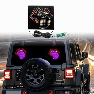Éclairage ambiant de voiture à LED automatique avec design de langue rouge 2026, décoration murale USB, lumière d'avertissement pour pare-brise, décoration pour voiture - Product Image 1
