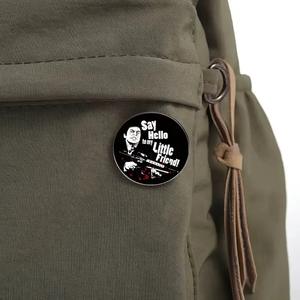 Molde almacenado impreso Scarface <span class=keywords><strong>película</strong></span> clásica broche Aleación de Zinc insignia redonda Pin de esmalte duro - Product Image 3