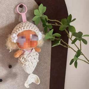 Solo Ropa: Conjunto de Sirena Hecho a Mano para Muñeca Crybaby de 13CM, Estilo Fiesta Canción del Atardecer, con Colgante y Ropa de <span class=keywords><strong>Bebé</strong></span> <span class=keywords><strong>Llorón</strong></span>, Ropa de Pescado Tejida - Product Image 3