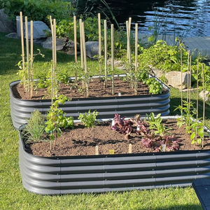 Kits de jardinières surélevées modulaires en métal, grandes jardinières en acier pour l'extérieur - Product Image 2