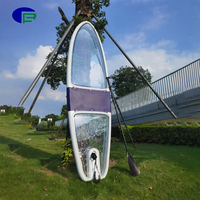 Planche de surf transparente sup clear, planche de surf durable avec accessoires gratuits