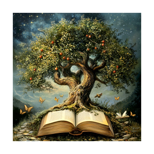 Cây và sách 40x40cm/15.74inch Cross Stitch Kit DIY 11CT/14ct thêu treo tranh crafting Nguồn cung cấp mới đến - Product Image 1