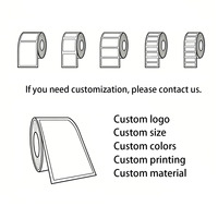 Label Perekat Diri Kustom Sensitif Panas Tahan Air Tahan Minyak Label Printer Termal Logistik