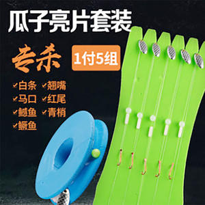 Conjunto <span class=keywords><strong>de</strong></span> lentejuelas <span class=keywords><strong>de</strong></span> semillas <span class=keywords><strong>de</strong></span> girasol, anzuelo atado, cebo, Boca <span class=keywords><strong>de</strong></span> caballo, tiras blancas pequeñas con boca verde <span class=keywords><strong>y</strong></span> pequeño obj - Product Image 2