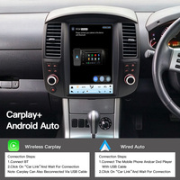 HFMidia 12.8 inci Radio BT Layar Vertikal Multimedia Video Head Unit Untuk Nissan Pathfinder-Navara 2008-2012 Penerima Media Mobil