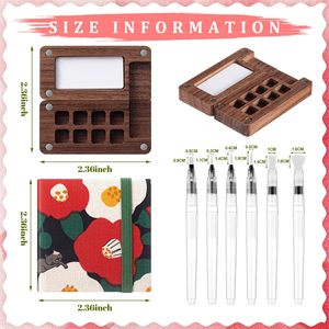 Artiste de <span class=keywords><strong>poche</strong></span> aquarelle voyage ensembles peinture acrylique Portable noyer <span class=keywords><strong>bois</strong></span> Palette parfait peinture cadeau - Product Image 2
