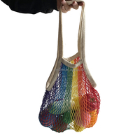 Sac en filet pour produits frais de couleur personnalisée, sac en coton pour épicerie, emballage alimentaire, pochette pour légumes et fruits, organisateur de rangement
