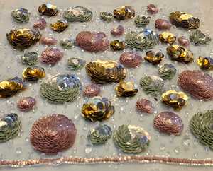 High Quality Luxury Beaded <b>Fabric</b> with Zircon Handmade 100% Polyester Best Price Couture Dresses, and High-End Fashion Projects - Product Image 1