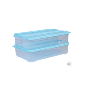 SB TECH New Single Piece Package Rectangle Polypropylene Blue 12-Cube <b>Ice</b> <b>Tray</b> <b>Lid</b> Container-Freezer Proof Heat Resistant 45F - Product Image 2