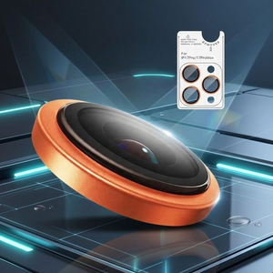 Copriobiettivo per Fotocamera con Applicatore <span class=keywords><strong>One</strong></span>-Click per iPhone 17 16 15 14 Pro Max <span class=keywords><strong>Plus</strong></span>, Pellicola Antigraffio 9H - Product Image 1