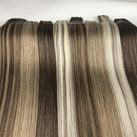 Extensions de cheveux naturels indiens de qualité supérieure, type M, suture Genius Weft, couleur invisible, fine, personnalisable