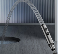 Ensemble de douche mural haut de gamme en acier inoxydable chromé gris anthracite, avec jets de pluie et pulvérisation, poignée unique, idéal pour appartement - Vente chaude