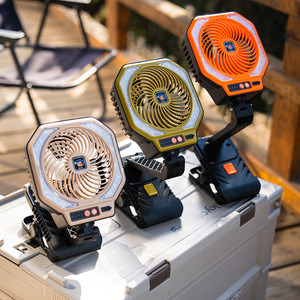Camping Fan <b>Light</b> Clip On Portable Outdoor With Led Flashlight Cooling Function Universal <b>Plug</b> YD26 - Product Image 2