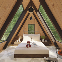 Petit cabine triangulaire en bois/maison minuscule/dosette de camping