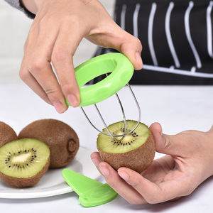 Eco-Friendly Stainless Steel Kiwi <b>Fruit</b> Cutter Slicer Manual Home <b>Vegetable</b> <b>Fruit</b> <b>Tools</b> with PP Material Food Grade Handle - Product Image 2