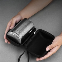 Service à thé de luxe léger Emerit 2026 en titane pur, écologique, avec bouteille isotherme de 200 ml et trois tasses à thé – Idéal pour les présentations cadeaux